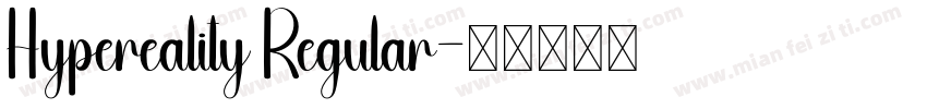Hypereality Regular字体转换